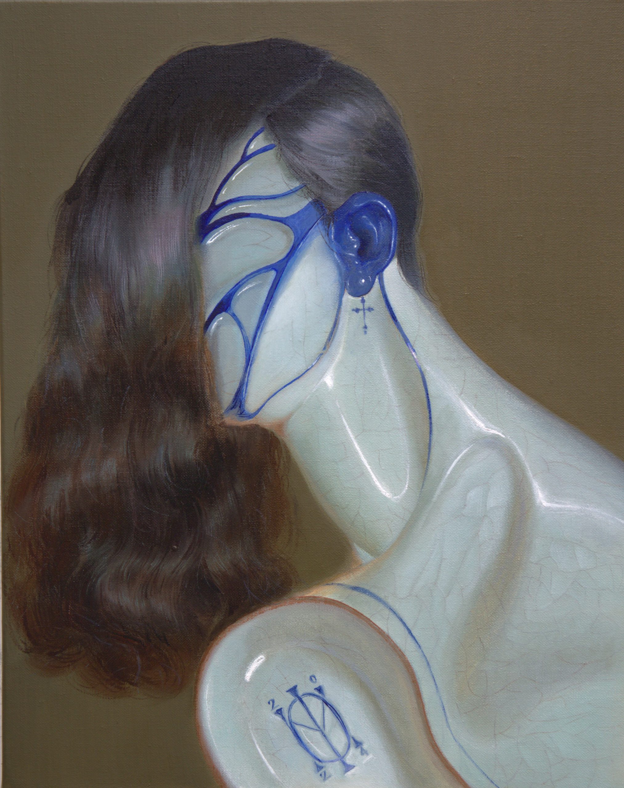 Cross my hearth and hope to die, oil on linen, 50X40cm, 2024