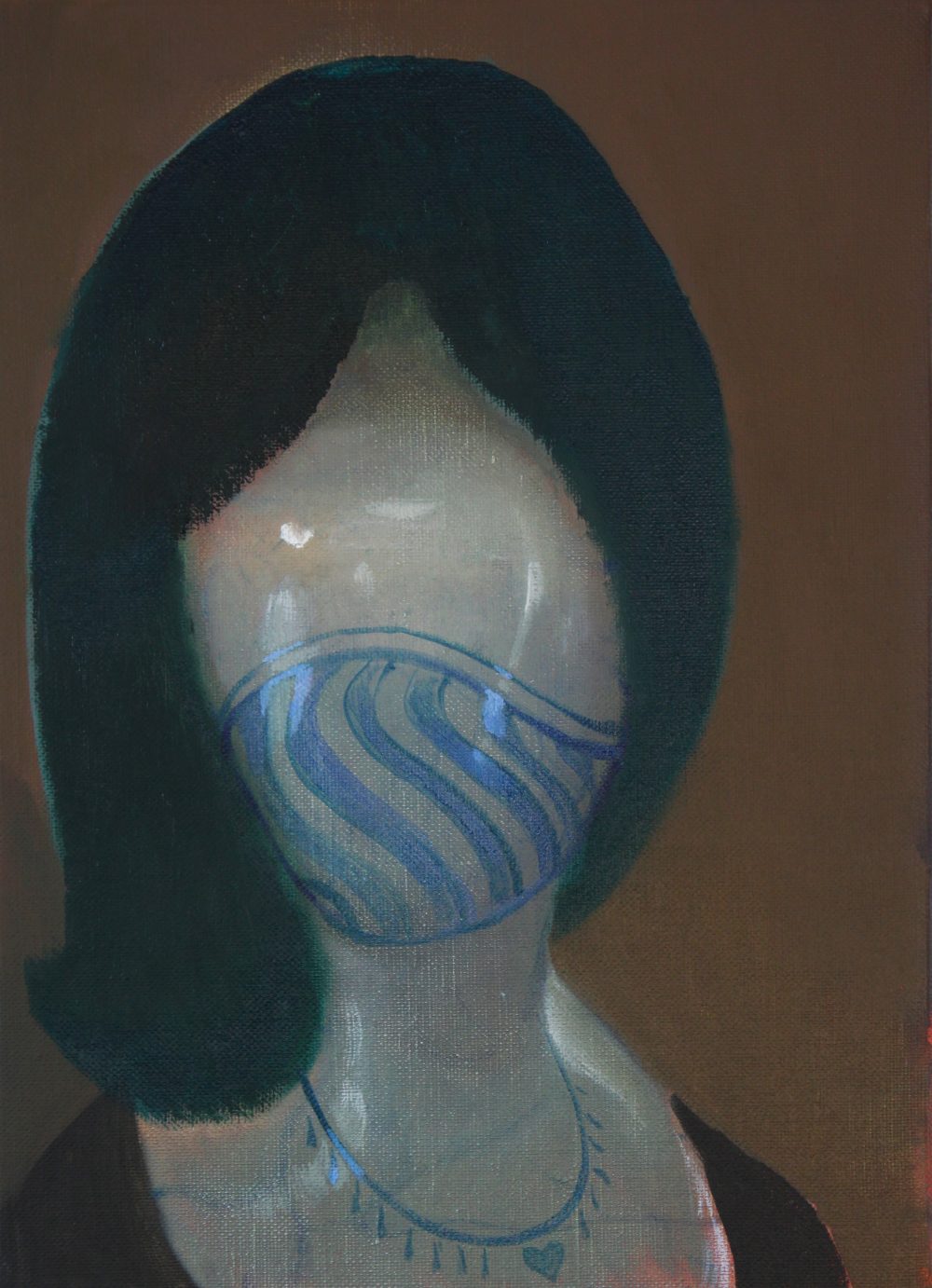 The girl with a covid mask
